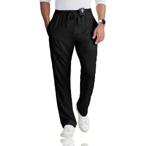 BARCO Grey's Anatomy Scrubs - Evan Scrub Pant for Men, Elastic Waist with Zip Fly, Straight Leg Men's Scrub Pant