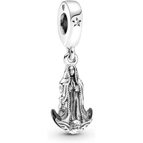 PANDORA Virgin of Guadalupe Motif Dangle Charm Bracelet Charm Moments Bracelets - Stunning Women's Jewelry - Gift for Women - Made with Sterling Silver, Cubic Zirconia & Enamel in Saudi Arabia