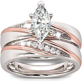 Jeulia Wedding Rings Engagement Rings for Women Anniversary Promise Ring Bridal Sets 925 Sterling Silver with 1.6 ct Primary Stone+ 0.32 ct Side Stone