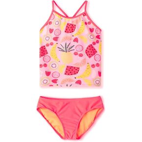 Girls' Tankini Swimsuits 2-Piece Bathing Suit UPF 50+ Sport Halter Swimwear for Kids in Kuwait