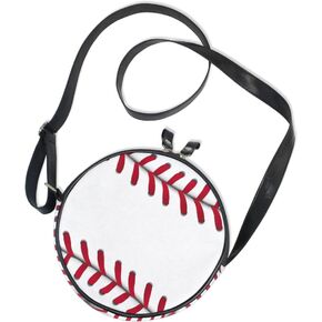 Round Crossbody Bag Small Circle Purse Zip Handbag for Women