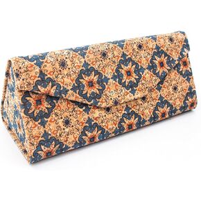 boshiho ECO-Friendly Natural Cork Sunglasses Box Foldable Triangle Sun Glasses Case Eyeglass Holder Case Jewelry Box Case