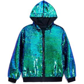 Cilucu Kids Jackets Girls Boys Flip Sequin Zipper Coat Jacket for Toddler Girls Birthday Outerwear Clothes in Kuwait