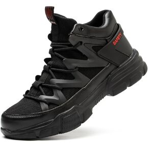 Asiman Steel Toe Shoes for Men Women Indestructible Work Shoes Lightweight Comfortable Safety Work Sneakers Slip-Resistant Composite Toe Shoes for Construction