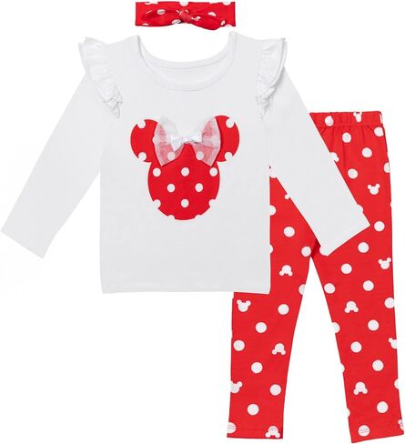 Disney Minnie Mouse T-Shirt Leggings and Headband 3 Piece Newborn to Toddler in Saudi Arabia