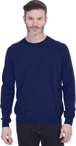 Cashmeren Men's Basic Crewneck Sweater 100% Pure Cashmere Long Sleeve Round Neck Pullover in Kuwait