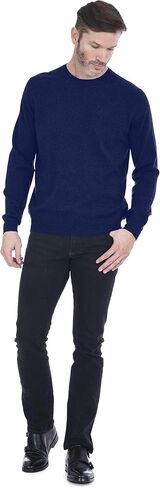 Cashmeren Men's Basic Crewneck Sweater 100% Pure Cashmere Long Sleeve Round Neck Pullover in Kuwait