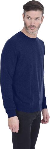 Cashmeren Men's Basic Crewneck Sweater 100% Pure Cashmere Long Sleeve Round Neck Pullover in Kuwait