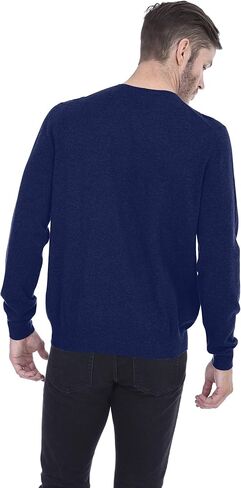 Cashmeren Men's Basic Crewneck Sweater 100% Pure Cashmere Long Sleeve Round Neck Pullover in Kuwait
