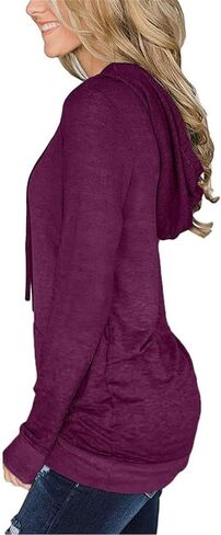 Onlypuff المرأة البلوز هوديي التعادل صبغ البلوز الدافئة الأعلى in Kuwait