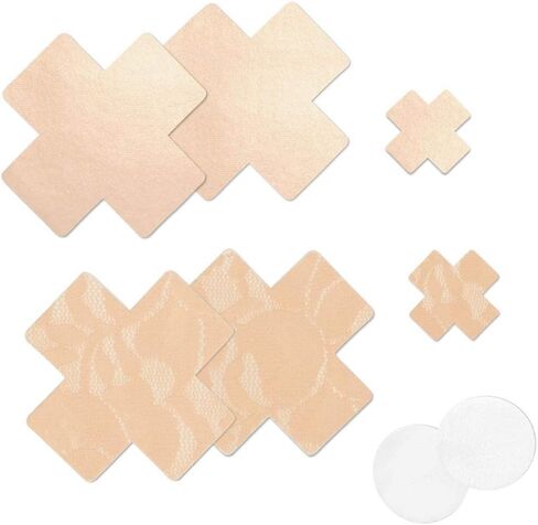 غطاء حلمة من القماش ذاتي اللصق مقاوم للماء للنساء من Nippies - قلب أو صليب in Kuwait