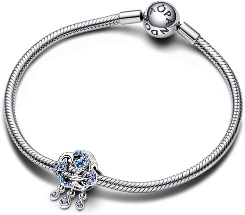 PANDORA Cloud & Swallow Charm - Compatible Moments Bracelets - Jewelry for Women - Gift for Women in Your Life - Made with Sterling Silver & Man-Made Crystal in Saudi Arabia