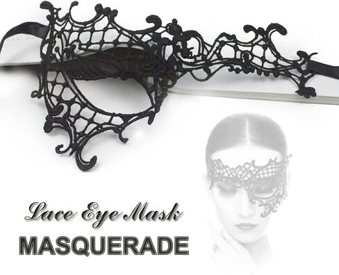 Masquerade Mask for Women Lace Mask for Halloween Carnival Mardi Gras Party Costume in Kuwait