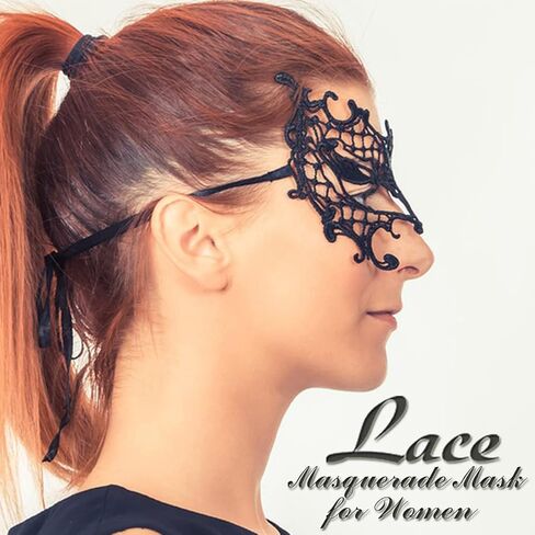 Masquerade Mask for Women Lace Mask for Halloween Carnival Mardi Gras Party Costume in Kuwait