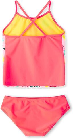 ملابس سباحة تانكيني للفتيات مكونة من قطعتين بدلة سباحة بعامل حماية من الأشعة فوق البنفسجية 50+ ملابس سباحة رياضية هالتر للأطفال in Kuwait