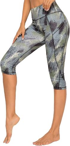 FITTOO Women's Yoga Capris Leggings Pockets Workout Pants in Kuwait