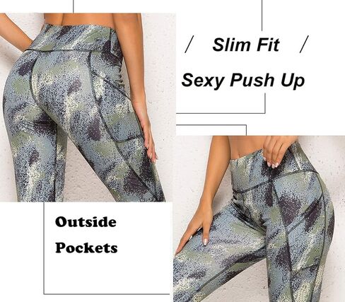 FITTOO Women's Yoga Capris Leggings Pockets Workout Pants in Kuwait