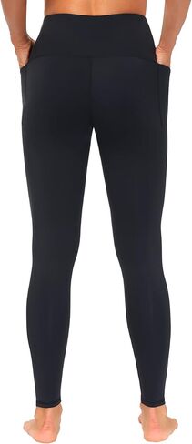 Wjustforu Women's Leggings High Waist Tummy Control Yoga Pants with Pockets Non See-Through Workout Running Pants in Kuwait