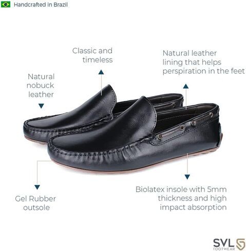 SVL Footwear Comfortable Men´s Loafer in Soft and Classic Genuine Leather Made in Brazil in Saudi Arabia