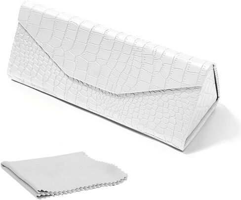 حافظة نظارة شمسية قابلة للطي على شكل مثلث، حافظة نظارة محمولة للرجال والنساء مع قطعة قماش للنظارات in Kuwait