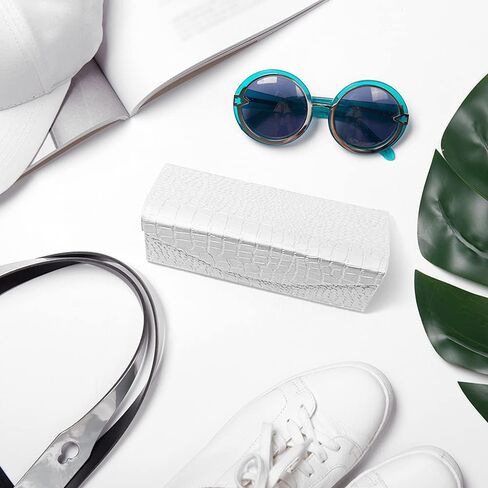 حافظة نظارة شمسية قابلة للطي على شكل مثلث، حافظة نظارة محمولة للرجال والنساء مع قطعة قماش للنظارات in Kuwait