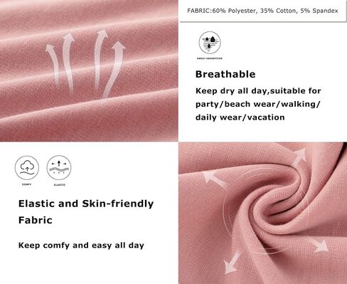 شورت برمودا نسائي كاجوال صيفي بخصر مطاطي بطول الركبة من Vcansion مع رباط in Kuwait