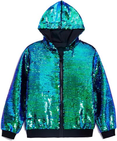 Cilucu Kids Jackets Girls Boys Flip Sequin Zipper Coat Jacket for Toddler Girls Birthday Outerwear Clothes in Kuwait