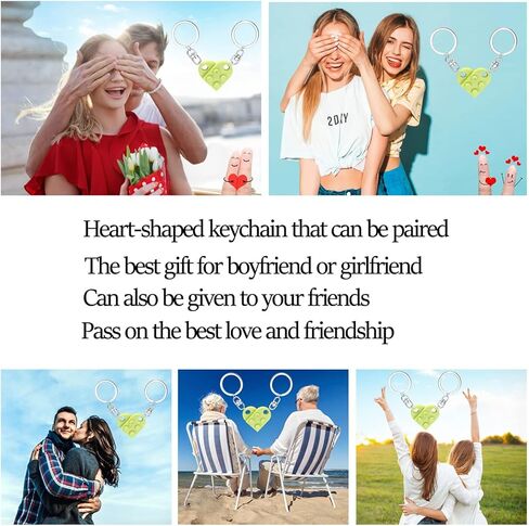 سلسلة مفاتيح LGOUYGG متطابقة من الطوب للأزواج، مجموعة سلاسل مفاتيح لطيفة على شكل قلب، هدايا رائعة لصديقتك وصديقك in Kuwait