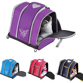 V VIEGREENLEAF Ski boot backpack for kids junior ski, snowboard, rollerblade boots, helmet, gloves snacks perfect for outdoor or travel