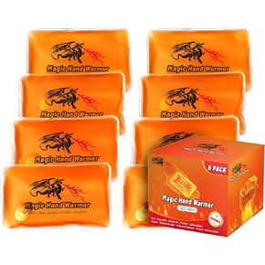 【8 عبوات】 مدفئات يد سحرية قابلة لاعادة الاستخدام، عبوة حرارية قابلة لاعادة الاستخدام، لتدفئة اليدين، للاستخدام في الاماكن المغلقة والمفتوحة، العمل، الدراسة، التخييم، الجولف، التزلج، هدايا دافئة، in Kuwait