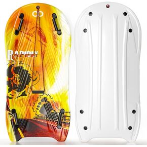 زلاجات الثلج الرغوية من GEAVESS للأطفال والكبار، زلاجات توبوجان عالية التحمل مقاس 48 بوصة للثلج مع قاع أملس ومقابض وحبل سحب in Kuwait