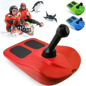 زلاجات الثلج للأطفال والكبار، لوح تزلج على الجليد للأطفال مع مقبض، لوح تزلج صغير خفيف الوزن، مقبض مقاوم للبرد، لوح تزلج على الجليد منزلق للأسفل من أجل متعة الشتاء في الهواء الطلق in Kuwait