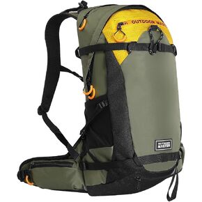 OutdoorMaster Ski Backpack, 12L Snowboard Travel Backpack, Skiing Bag with Breathable EVA Back, Waterproof Backpack for Snowboard, Ski, Camping, Hiking - Black in Saudi Arabia