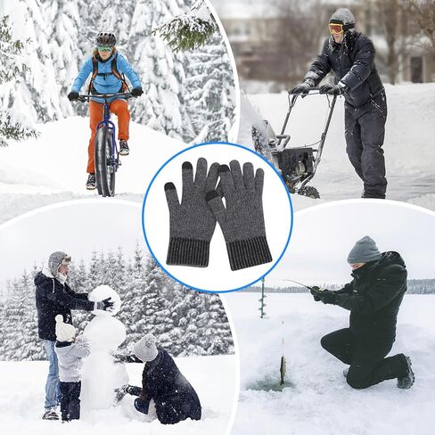 USB Heated Gloves, Winter Warm Heated Gloves with 3 Adjustable Temperature Touchscreen Gloves Work Gloves Hand Warmers Unisex Washable Knitting Glove for Men Women Indoor Outdoor (Plug & Play) in Kuwait