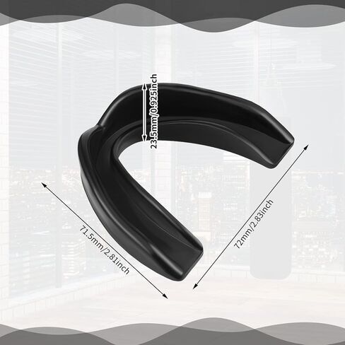 100 قطعة من واقي الفم للشباب للرياضة وواقي الفم وكرة القدم الرياضية وقطعة الفم لحماية اللثة للملاكمة وكرة السلة وكرة القدم والهوكي والكاراتيه (أسود، نمط بسيط) in Kuwait