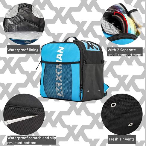 اكس سي مان شنطة احذية التزلج على الجليد، ممتازة للسفر مع جزء خارجي وجزء سفلي مقاوم للماء - 30 لتر in Kuwait