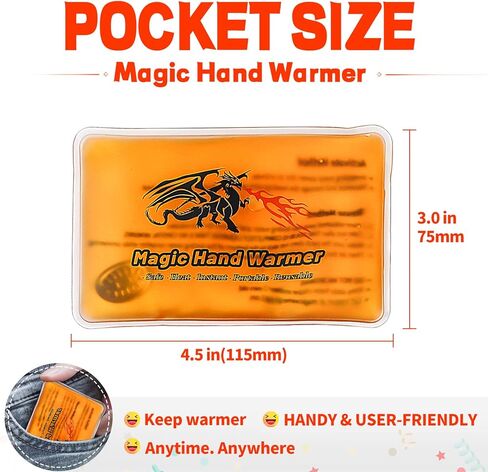 【8 عبوات】 مدفئات يد سحرية قابلة لاعادة الاستخدام، عبوة حرارية قابلة لاعادة الاستخدام، لتدفئة اليدين، للاستخدام في الاماكن المغلقة والمفتوحة، العمل، الدراسة، التخييم، الجولف، التزلج، هدايا دافئة، in Kuwait