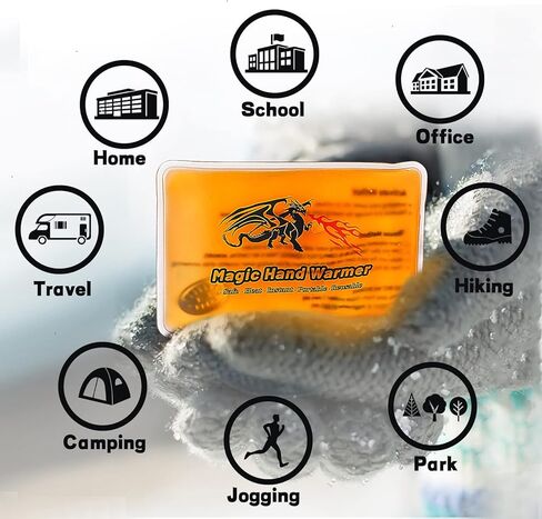 【8 عبوات】 مدفئات يد سحرية قابلة لاعادة الاستخدام، عبوة حرارية قابلة لاعادة الاستخدام، لتدفئة اليدين، للاستخدام في الاماكن المغلقة والمفتوحة، العمل، الدراسة، التخييم، الجولف، التزلج، هدايا دافئة، in Kuwait