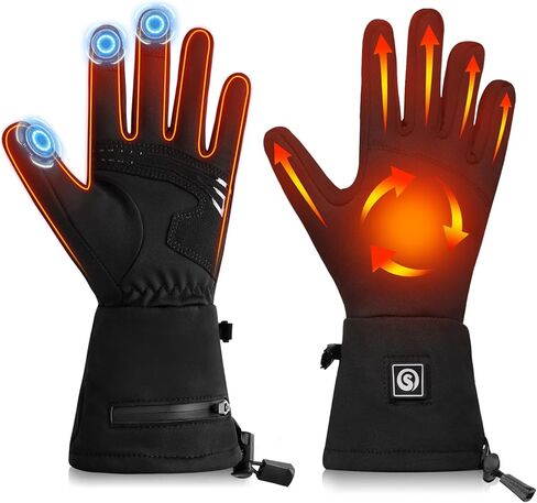 Heated Glove Liners Men Women - Rechargeable Battery Hand Warmer Gloves for Winter Motorcycle Skiing Camping Fishing Hunting in Kuwait