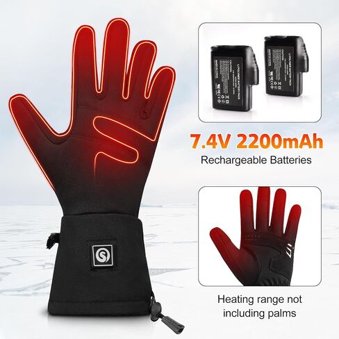 Heated Glove Liners Men Women - Rechargeable Battery Hand Warmer Gloves for Winter Motorcycle Skiing Camping Fishing Hunting in Kuwait