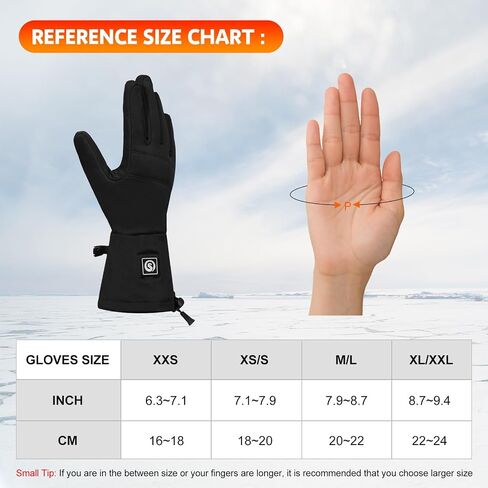 Heated Glove Liners Men Women - Rechargeable Battery Hand Warmer Gloves for Winter Motorcycle Skiing Camping Fishing Hunting in Kuwait