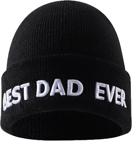 Stocking Stuffers for Men,Best Dad Ever Beanie Winter Hat,Dad Gifts for Christmas,Birthday Gifts for Dad Husband Daddy Him in Saudi Arabia