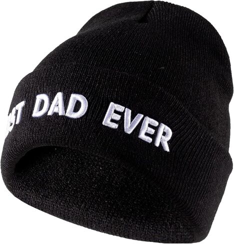 Stocking Stuffers for Men,Best Dad Ever Beanie Winter Hat,Dad Gifts for Christmas,Birthday Gifts for Dad Husband Daddy Him in Saudi Arabia