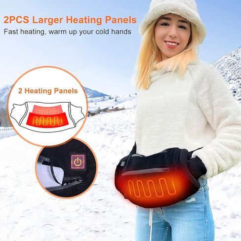 FlyfreeU Heated Hand Muff, Portable USB Electric Heating Hand Warmer Pouch for Winter Outdoor Hunting Camping Sport Golf Hike Football, Heated Waist Pouch with 3 Heating Levels. (Without Battery) in Kuwait