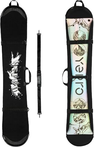 Yepro Snowboard Cover Sleeve Case, Snowboard Sleeve Cover Bag Adjustable Soft Cover with Shoulder Strap Snowboard Cover Bag with Binding Open in Saudi Arabia