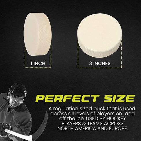 كرات تدريب Winnwell Goalie - قرص تدريب أبيض سعة 6 أونصة مع حقيبة حمل شبكية | الحجم والوزن الرسمي| رائعة لحراس المرمى وتدريبات التدريب in Kuwait