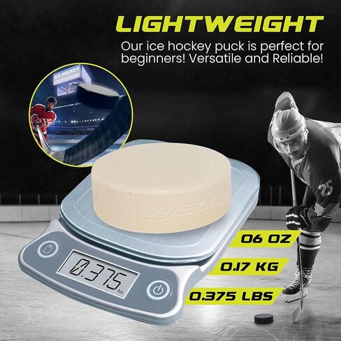 كرات تدريب Winnwell Goalie - قرص تدريب أبيض سعة 6 أونصة مع حقيبة حمل شبكية | الحجم والوزن الرسمي| رائعة لحراس المرمى وتدريبات التدريب in Kuwait