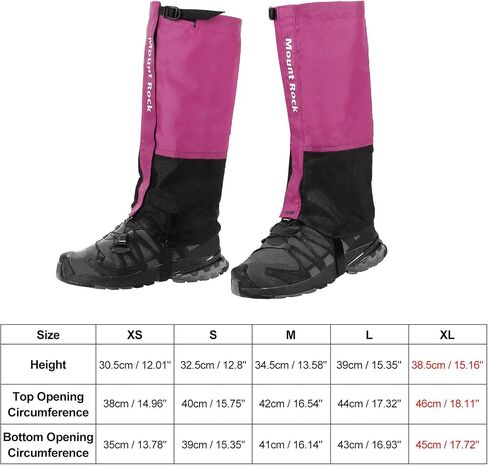 PATIKIL Leg Gaiters, Waterproof Shoe Covers Hiking Gaiters Adjustable Snow Boot Gaiter for Hiking, Walking, Climbing in Kuwait