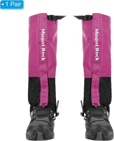 PATIKIL Leg Gaiters, Waterproof Shoe Covers Hiking Gaiters Adjustable Snow Boot Gaiter for Hiking, Walking, Climbing in Kuwait
