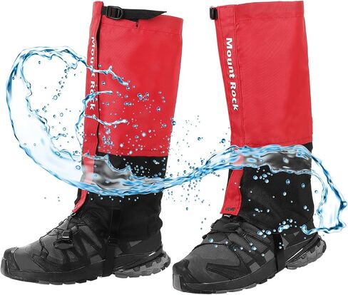 PATIKIL Leg Gaiters, Waterproof Shoe Covers Hiking Gaiters Adjustable Snow Boot Gaiter for Hiking, Walking, Climbing in Kuwait